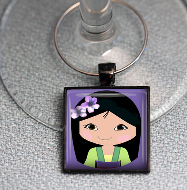 Digital Photo Template for Glass Wine Charm Reels